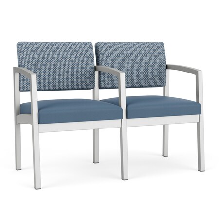 Lesro Lenox 2 Seat Tandem Seating W/ Arm, 43.5 in W 24.5 in L 32 in H LS2103